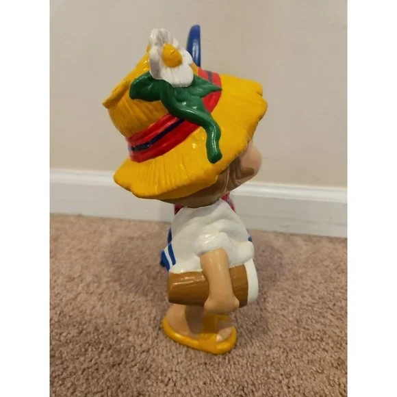 Vintage Smiley Boy Surfer Surf Board Ceramic, 1970s Era, 11''